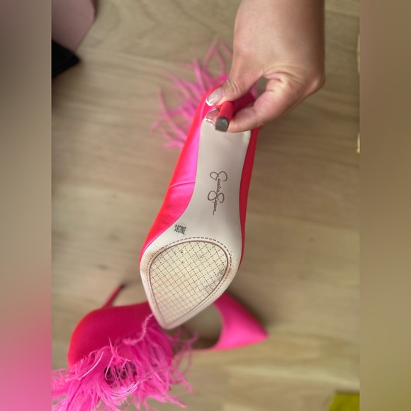 Pink Ostrich Feather Heels - Picture 7 of 8